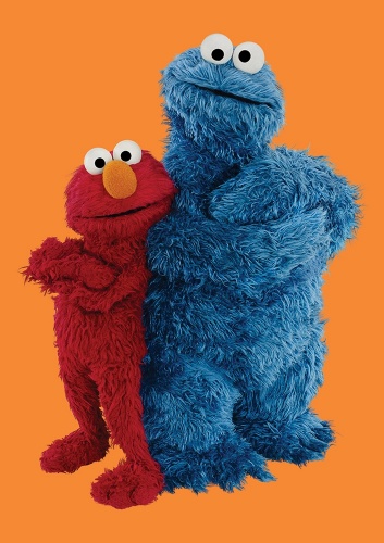 Cookie Monster & Elmo Sesame Street Greeting Card